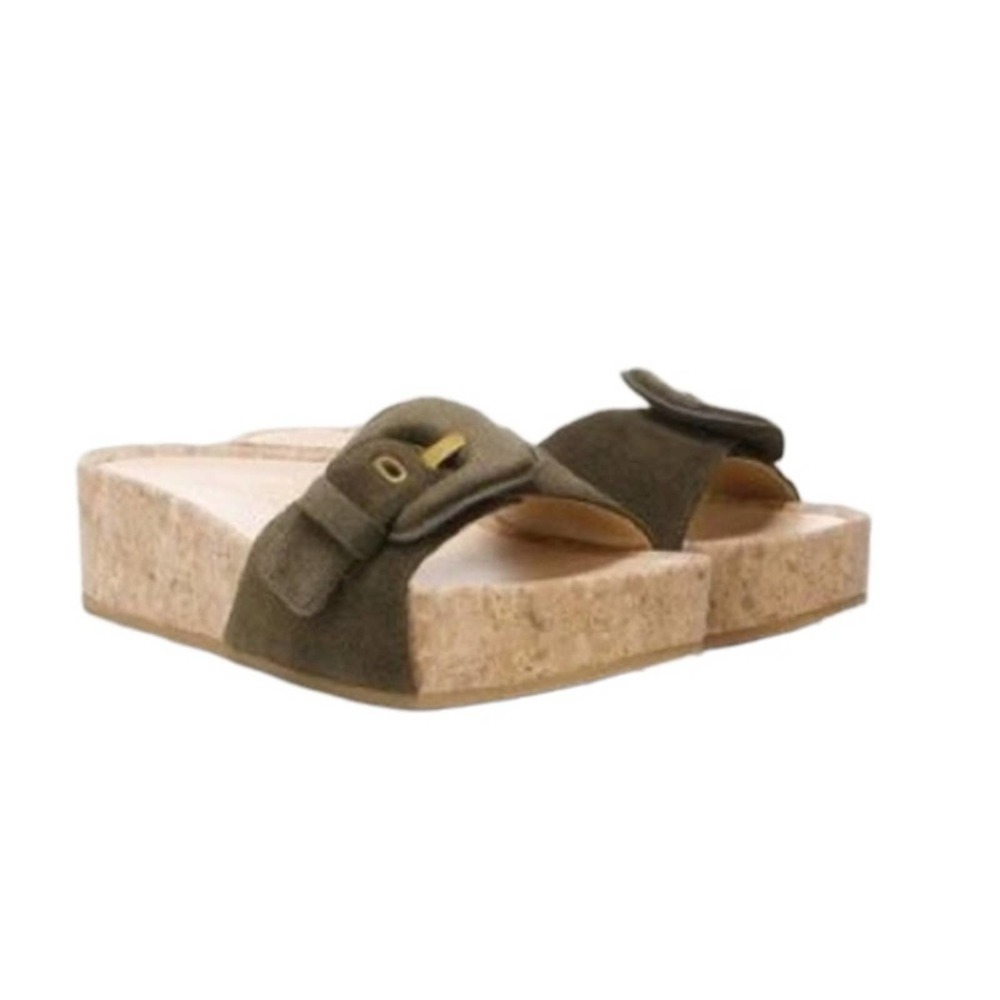 NEW Veronica Beard Dixie Platform Slide Sandal in Military Women's 8